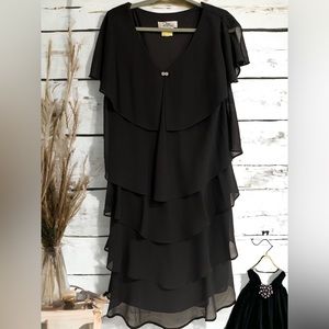 Black Cocktail Dress by Petra. SZ 18